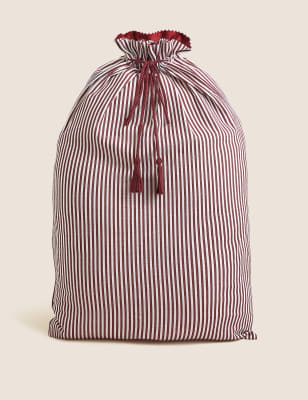 

M&S Collection Striped Christmas Sack - Red Mix, Red Mix