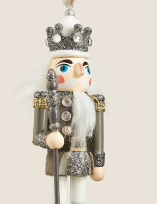

Hanging Nutcracker Decoration - Charcoal, Charcoal