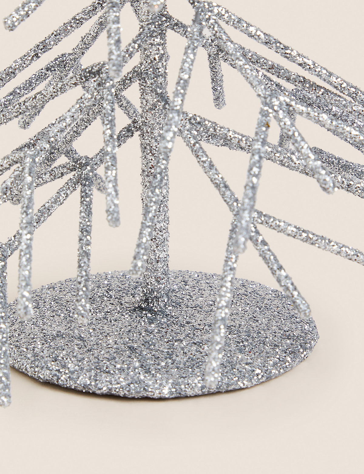 Large Silver Glitter Wire Tree