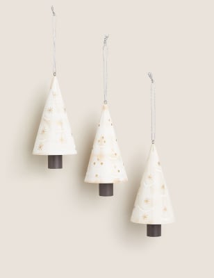 

Pack de 3 adornos con diseño de bosque para el árbol de Navidad - White Mix, White Mix