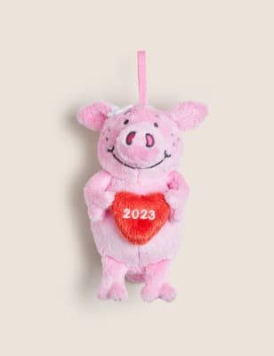 

Percy Pig™ Penny Pig™ Hanging Love Heart Decoration - Pink Mix, Pink Mix