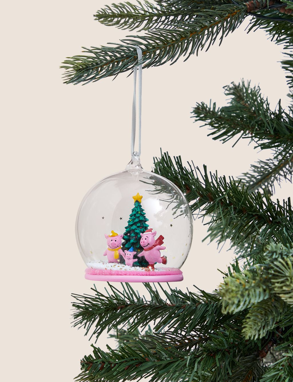 Glass Hanging Percy Pig™ Globe Decoration image 1