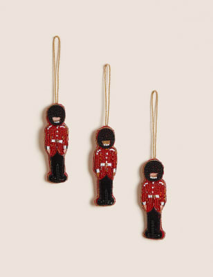 

M&S Collection 3pk Hanging Soldier Decorations - Red Mix, Red Mix