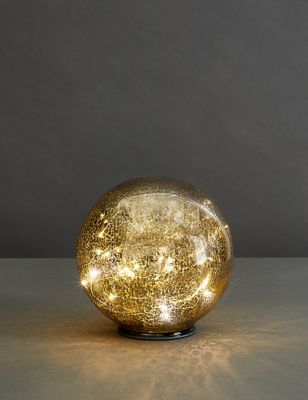 

M&S Collection Medium Light Up Orb - Silver, Silver