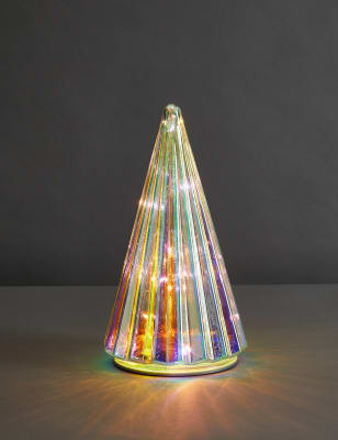 

M&S Collection Large Iridescent Light Up Tree Decoration - Pearl, Pearl