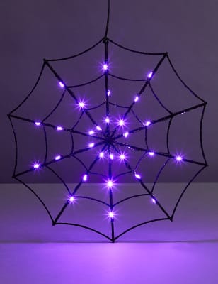 

M&S Collection Leuchtendes Halloween-Spinnennetz - Black, Black