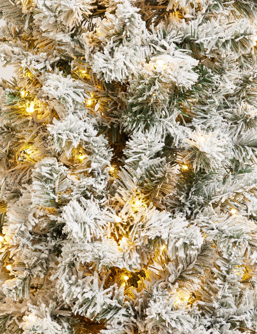 6ft Warm Pre-lit Slim Snowy Christmas Tree image 4
