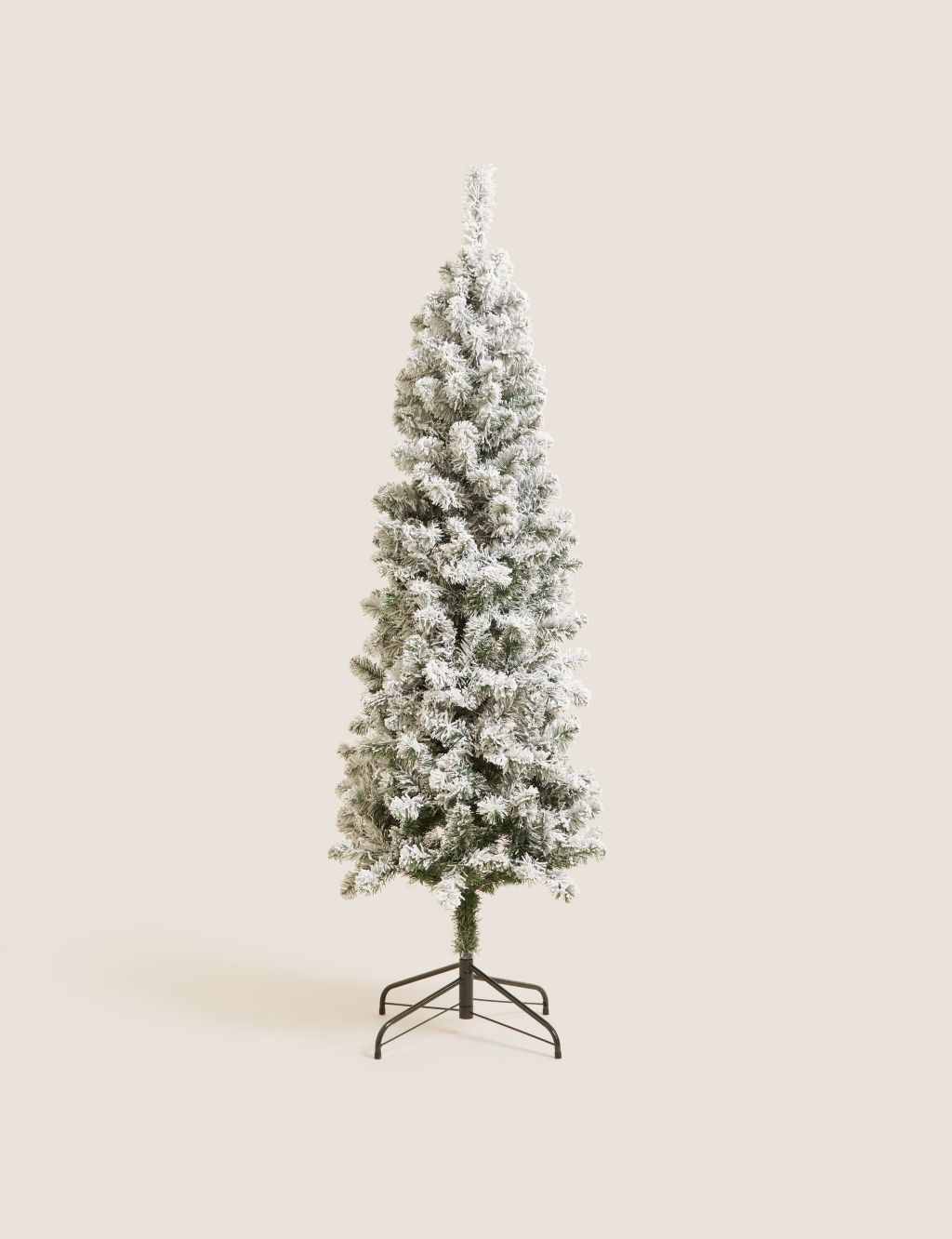 6ft Warm Pre-lit Slim Snowy Christmas Tree image 5