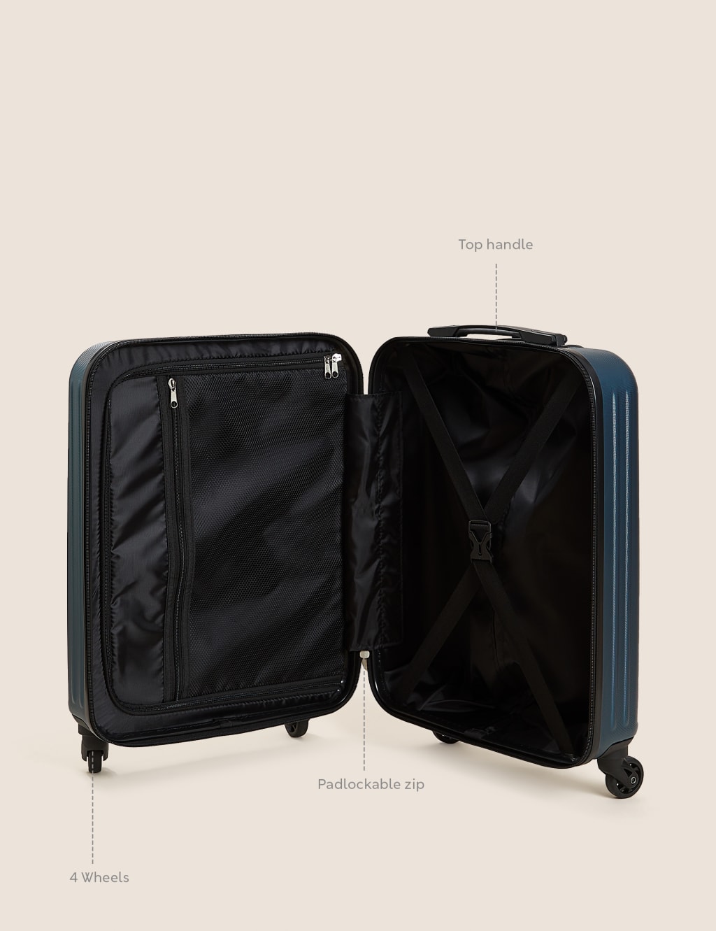 Vienna 4 Wheel Hard Shell Cabin Suitcase image 8