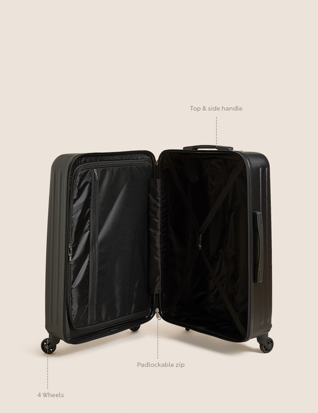 Vienna 4 Wheel Hard Shell Medium Suitcase image 8