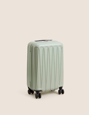 M&S Amalfi 4 Wheel Hard Shell Cabin Suitcase - Sage Green, Sage Green,Dusty Pink,Charcoal,Blue,Yello