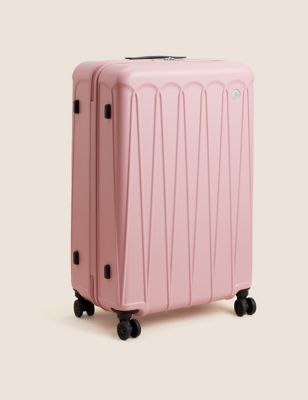 M&S Amalfi 4 Wheel Hard Shell Large Suitcase - Dusty Pink, Dusty Pink,Pebble,Yellow