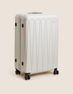 M&S Amalfi 4 Wheel Hard Shell Large Suitcase - Pebble, Pebble