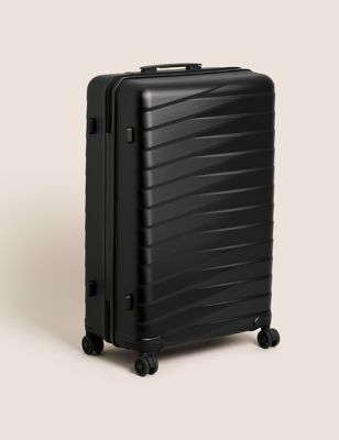 M&S Oslo 4 Wheel Hard Shell Large Suitcase - Black, Black,Red,Silver