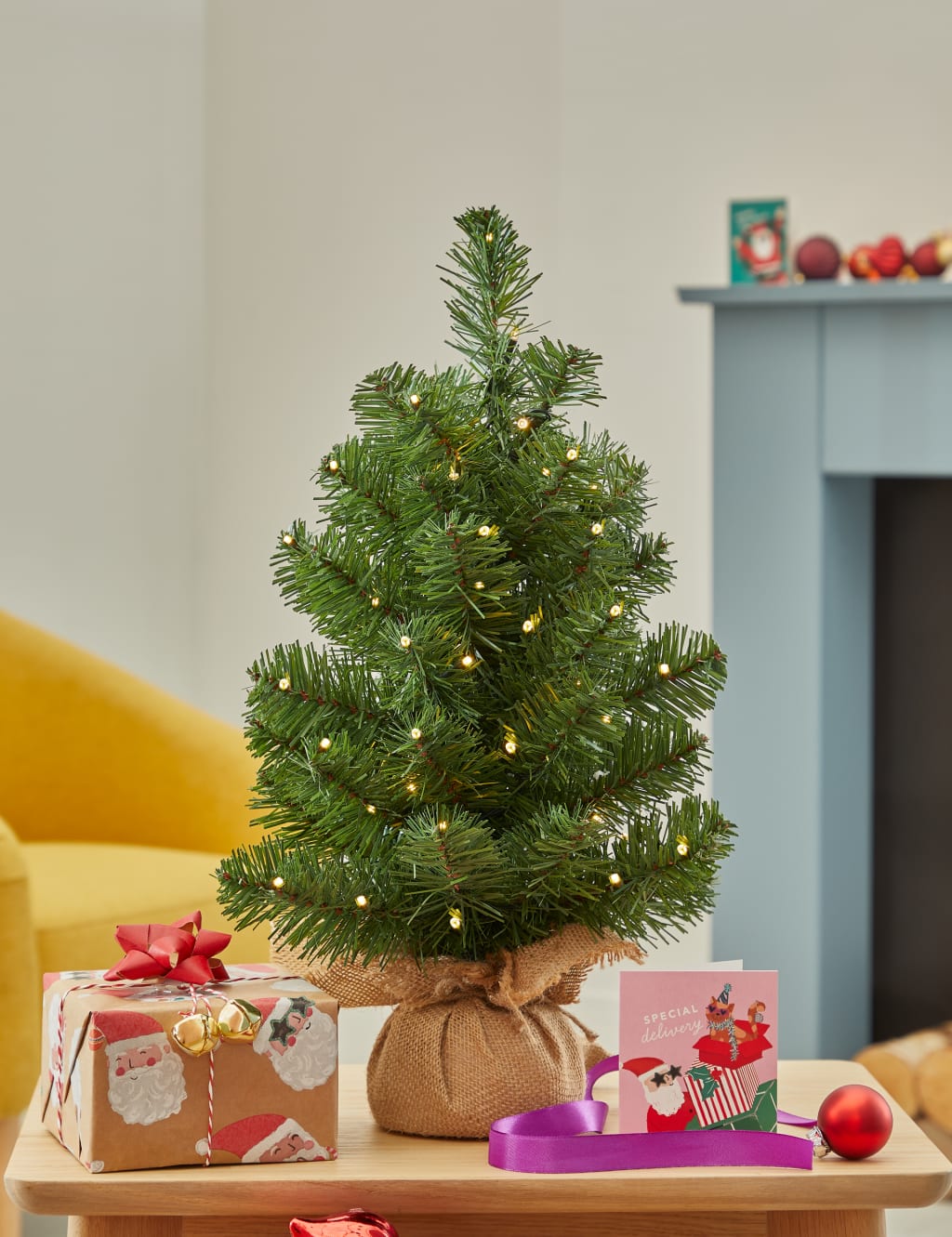 1.5ft Pre-Lit Spruce Christmas Tree image 1