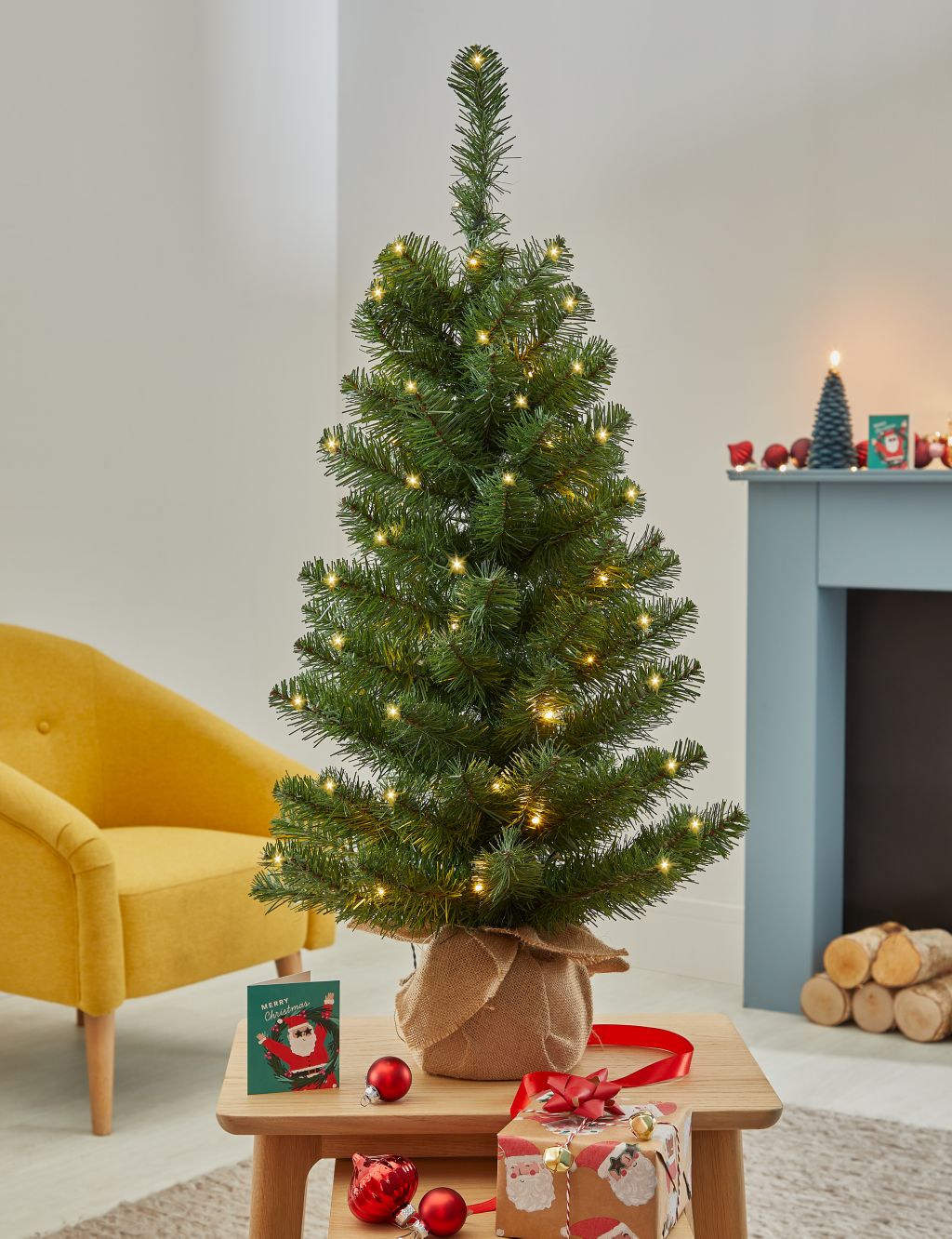 3ft Pre-Lit Spruce Christmas Tree image 1