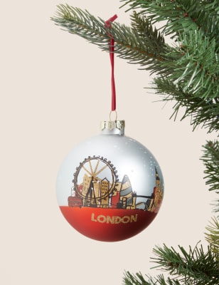 

M&S Collection Glass London Landmarks Bauble - Multi, Multi