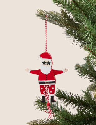 

M&S Collection Disco Santa Claus Hanging Decoration - Red Mix, Red Mix