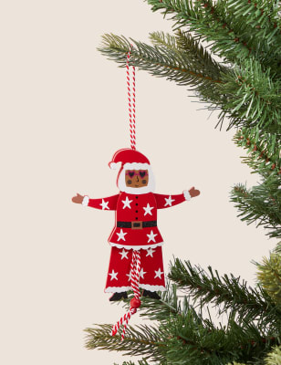 

M&S Collection Disco Mrs Claus Hanging Decoration - Red Mix, Red Mix