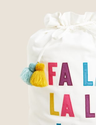 

Fa La La Christmas Sack - Pink, Pink