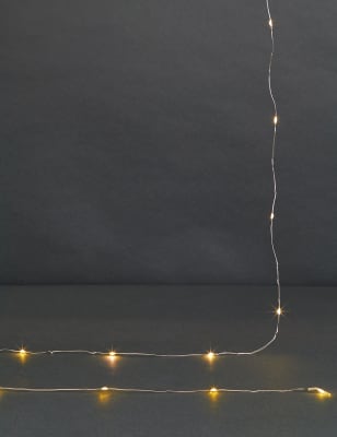 

M&S Collection Silver Wire Warm White String Lights, Silver