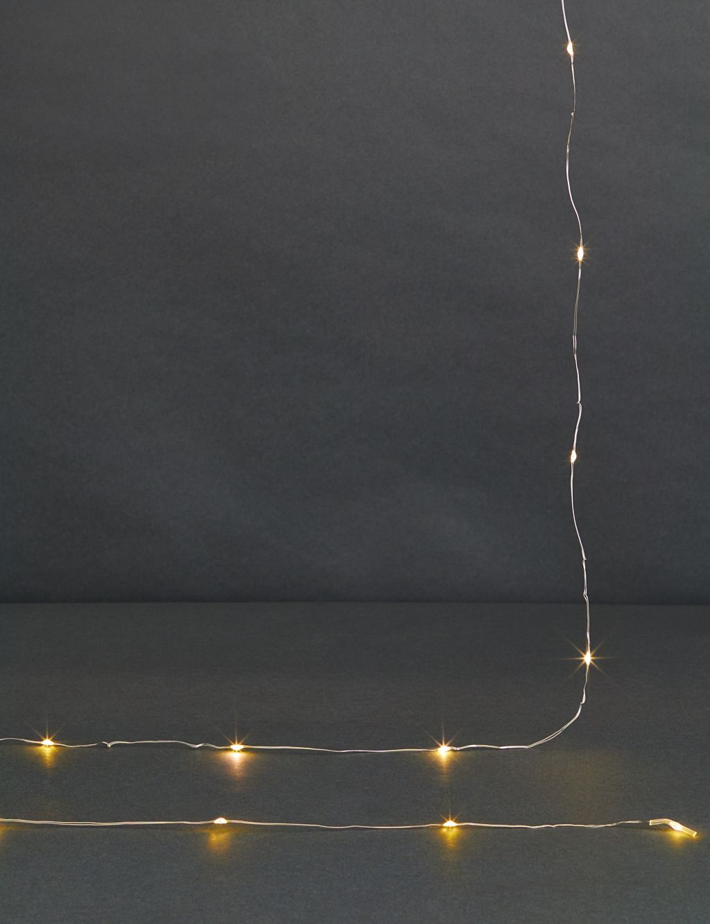 Silver Wire Warm White String Lights