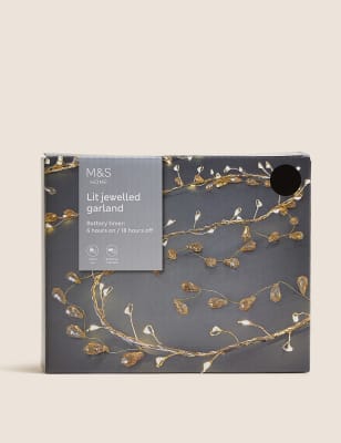 Light Up Wire Jewelled Garland