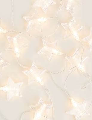 

Light Up Star Christmas Card Holder - White, White