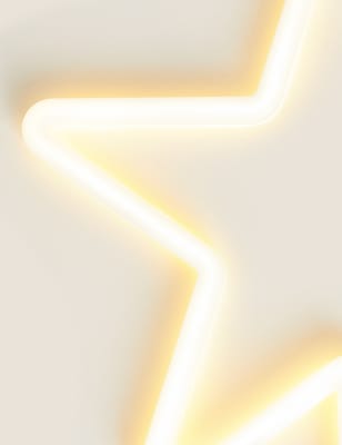 

Neon Light Up Star - White, White