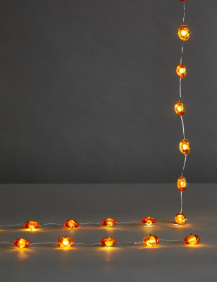 

M&S Collection Halloween Pumpkin Battery String Lights - Orange, Orange