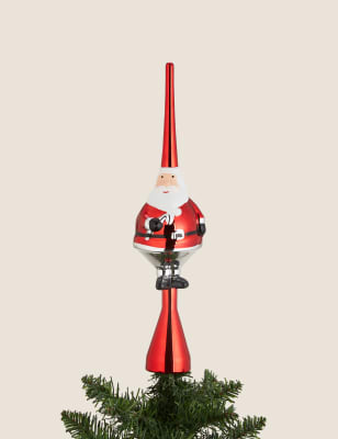 

Novelty Santa Tree Topper - Red, Red