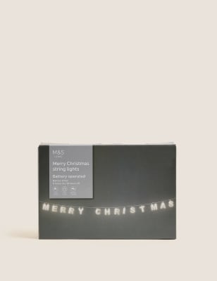 

Merry Christmas String Lights - White, White