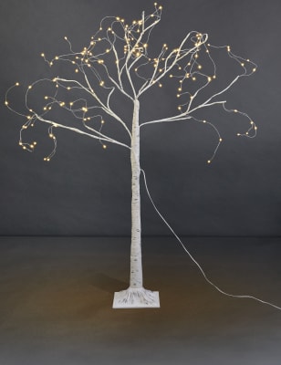 

M&S Collection Pre-Lit Wire Tree - Silver, Silver