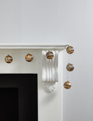 

Silver Light Up Bauble Garland - Gunmetal, Gunmetal