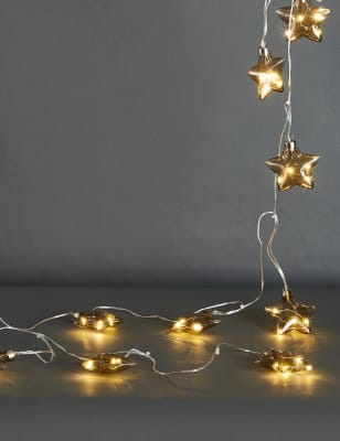 

M&S Collection LED Star String Lights - Grey, Grey