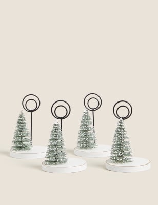 

Pack de 4 servicios en forma de árbol de Navidad - Silver, Silver