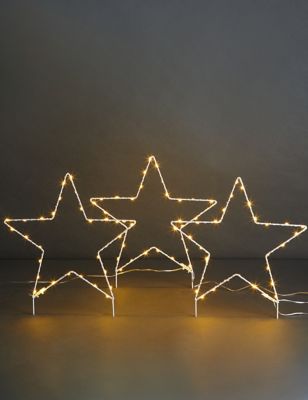 Set of 3 Gold Star Pathfinder Lights