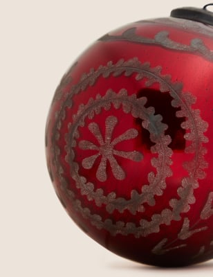 

Große rote Glashängekugeln, Rot