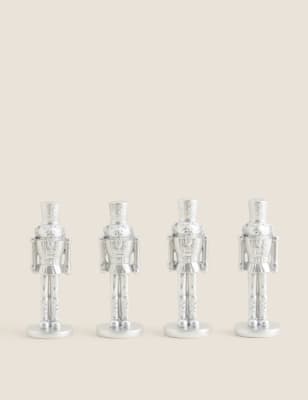 

4 Pack Silver Nutcracker Place Settings - Silver Mix, Silver Mix