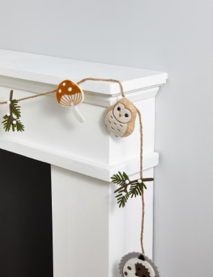 

Hanging Felt Woodland Garland - Silver Mix, Silver Mix