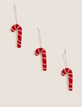 3 Pack Hanging Candy Cane Tree Decorations