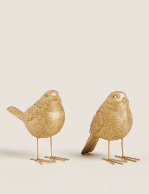

2 Pack Gold Robin Room Decorations, Gold