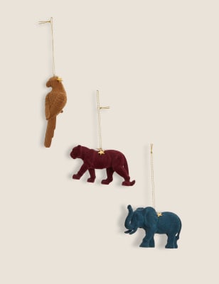 3 Pack Hanging Animal Decorations