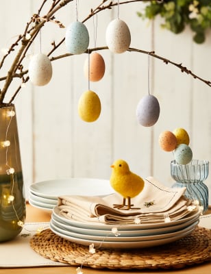 

6 Pack Hanging Speckled Egg Decorations - Multi, Multi