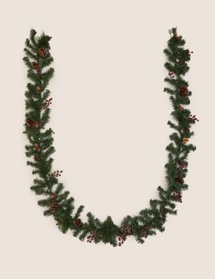 

M&S Collection 12ft Berry Garland - Red Mix, Red Mix