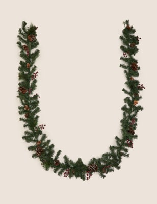 

M&S Collection 12ft Berry Garland - Red Mix, Red Mix