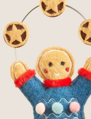 

Hanging Gingerbread Person Decoration - Red, Red