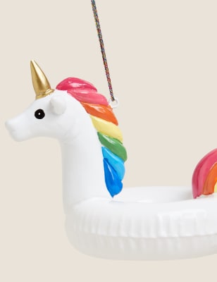 

Glass Unicorn Ring Hanging Decoration - Multi, Multi