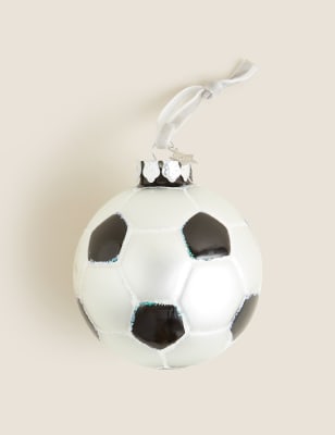 

Glass Football Bauble - Multi, Multi
