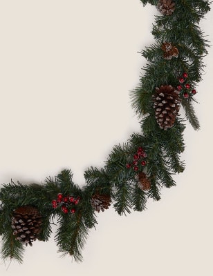 

12ft Unlit Berry Garland - Red Mix, Red Mix